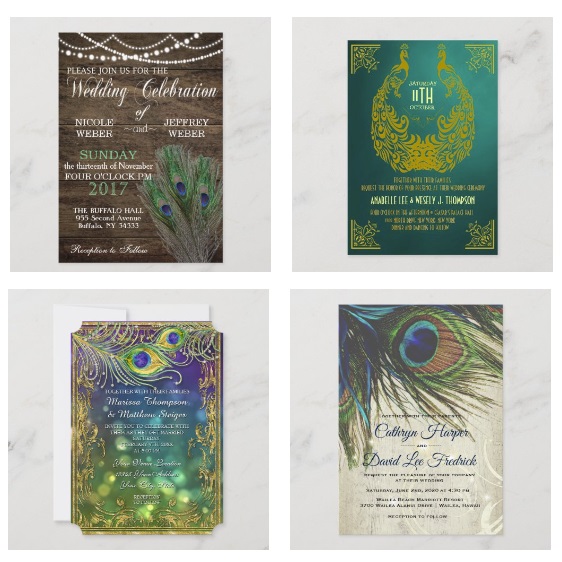 Peacock Wedding Invitations